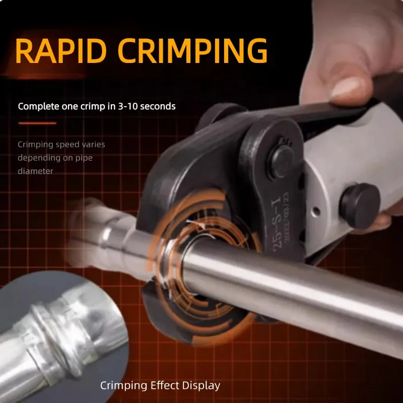 Electric Hydraulic Pipe Clamping Tool, Stainless Steel Compression Tool, Rechargeable Water Pipe, Aluminum-Plastic Pipe, Copper