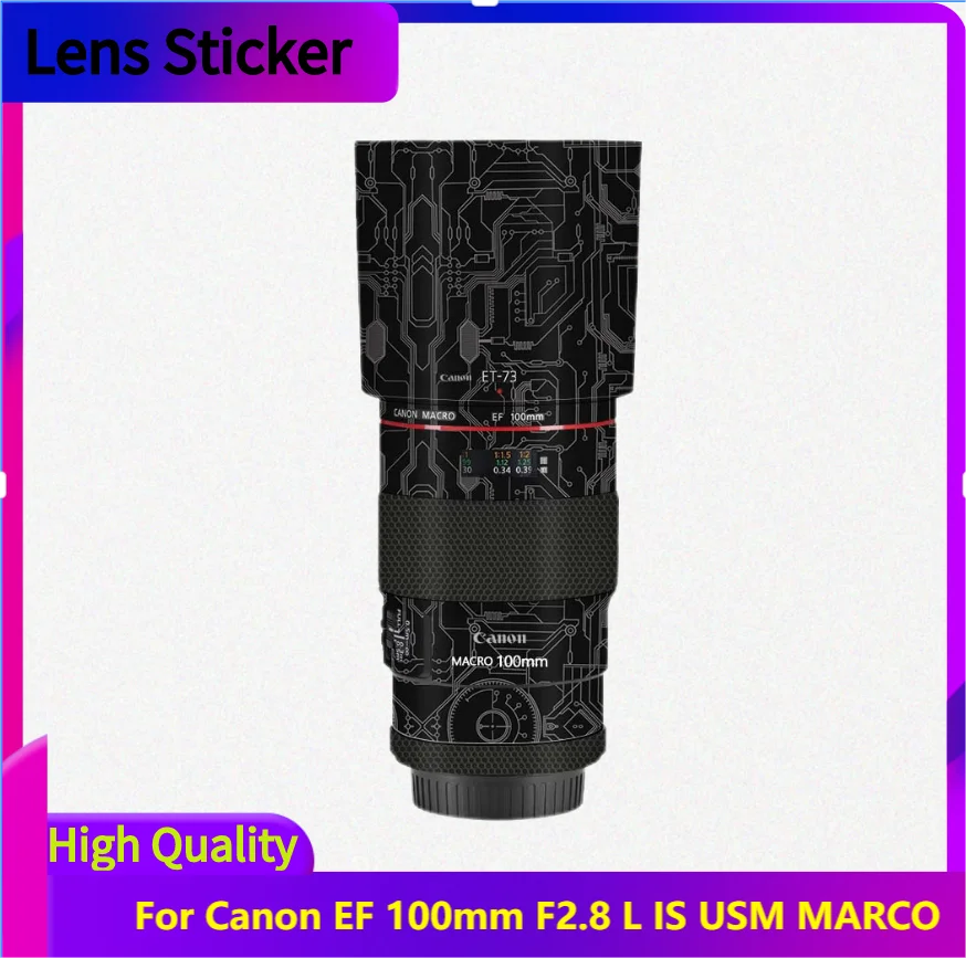 

Для Canon EF 100 мм F2.8 L IS USM MARCO наклейка на объектив защитная наклейка на кожу пленка защита от царапин покрытие EF100 2.8 F/2.8M