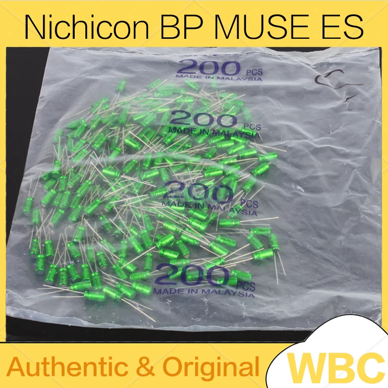 2.2uF 50V NICHICON MUSE BP ES 6.3x11mm 50V2.2uF Top Grade Audio Capacitor Non Polar Nonpolar Bipolar