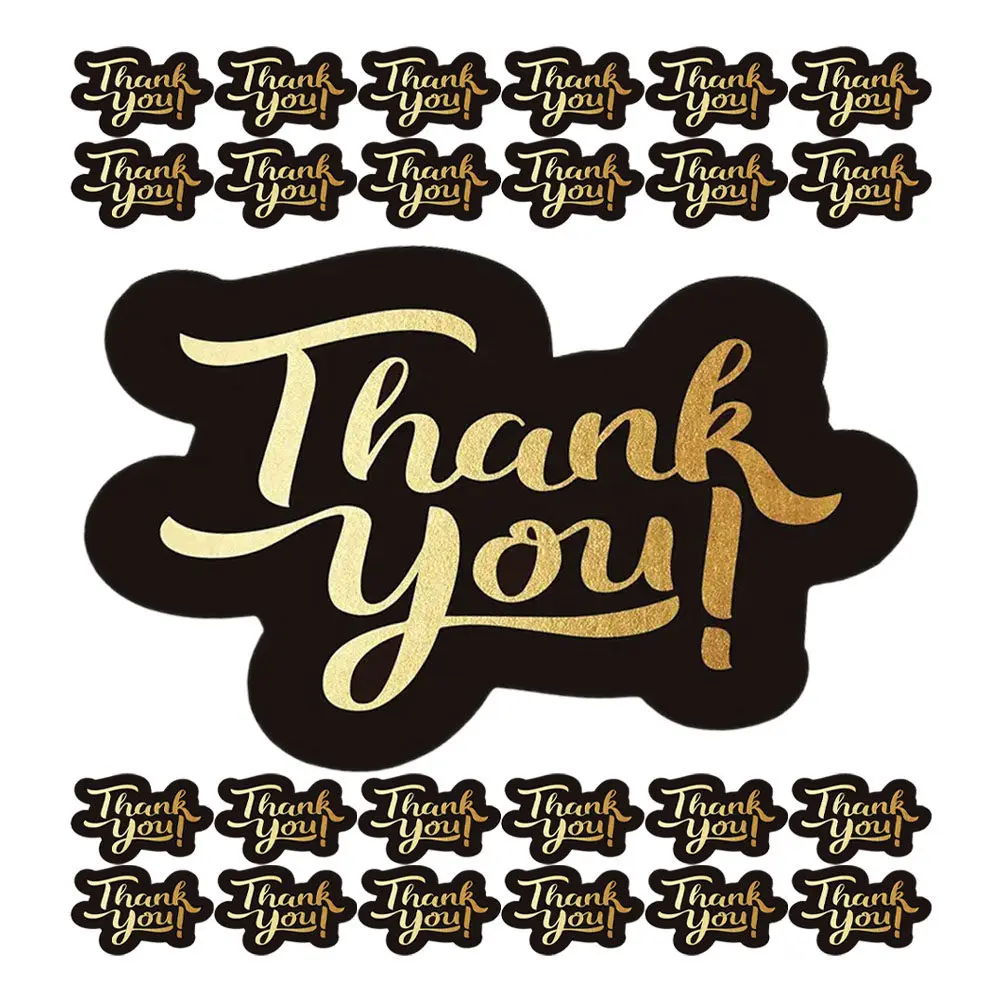 

150Pcs Thank You Cards Black Gold Retail Small Business Elegant Appreciation Cards for Customers Mini Notes Appreciation Card