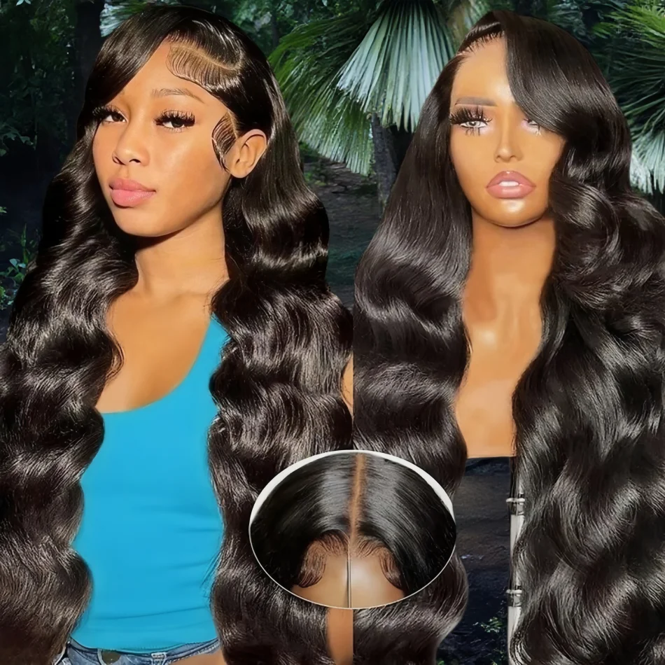 

30-36-дюймовые бесшовные парики из натуральных волос, предварительно выщипанные, с эффектом «волна», готовые к носке, с закрытием 4x4 и 5x5, предварительно обрезанные, бразильские, для женщин