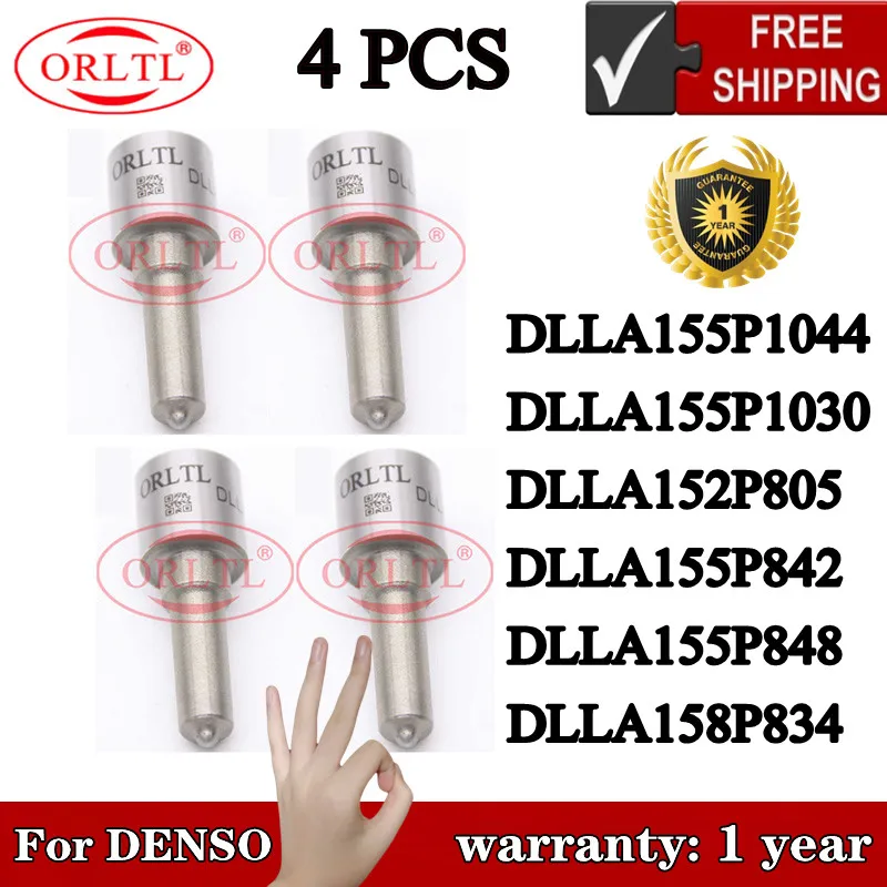 

4PCS DLLA155P1044 DLLA155P1030 DLLA152P805 DLLA155P842 DLLA155P848 DLLA158P834 For DENSO Diesel Repair Kits Injector Nozzle