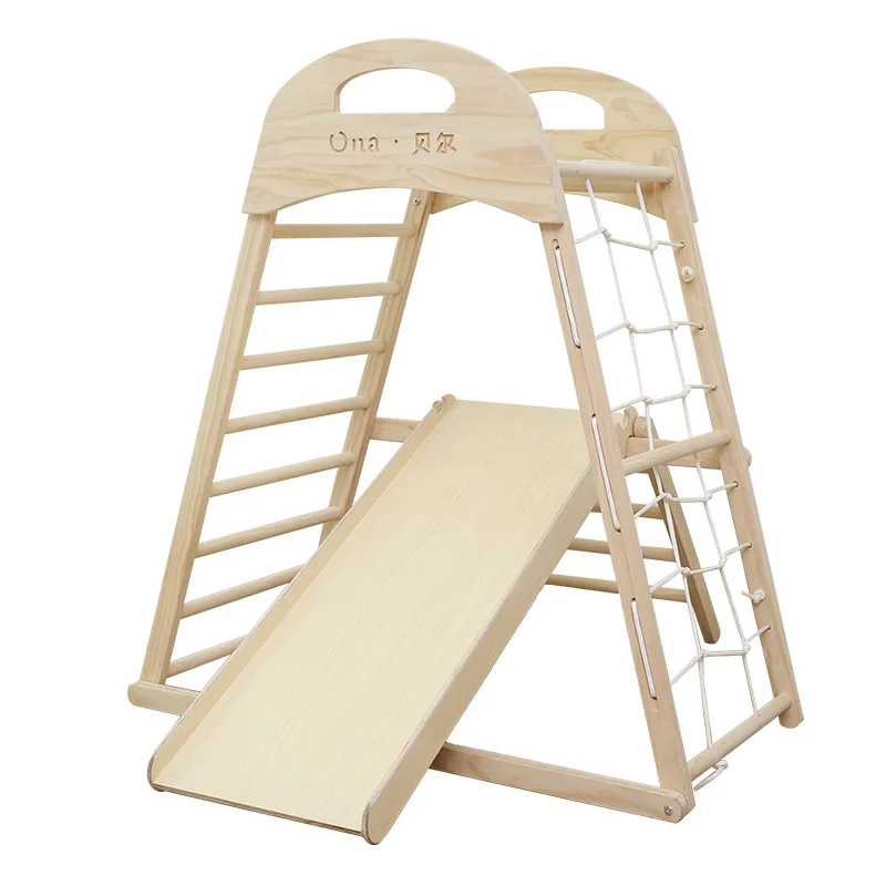 

Каркас для скалолазания, горка, деревянная детская домашняя горка для маленьких детей, комбинация игрушек-качалок, семейная игровая площадка