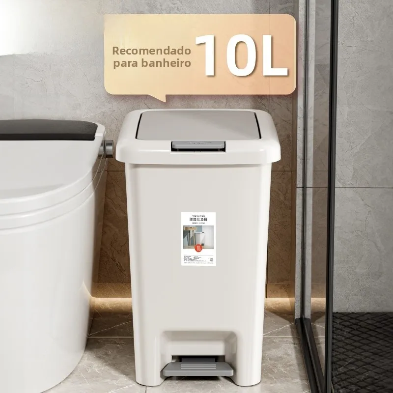 大容量フットペダル式ゴミ箱-蓋付き-キッチン-バスルーム-リビングルーム-家庭用-2025年新型-大型ゴミ箱