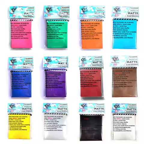 60PCS Yugioh YGO Colorful Card Sleeves Top Holder for Trading Card Matte Card Sleeves Deck Card Protector Japanese Size 62x89mm