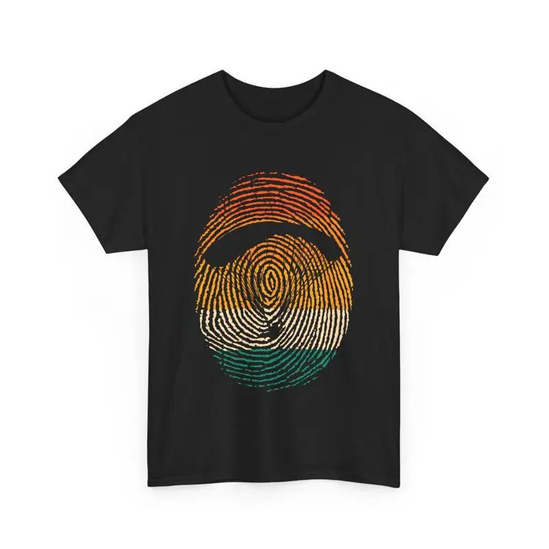 Camiseta Retro con huella dactilar para parapente, amante de parapente, parapente