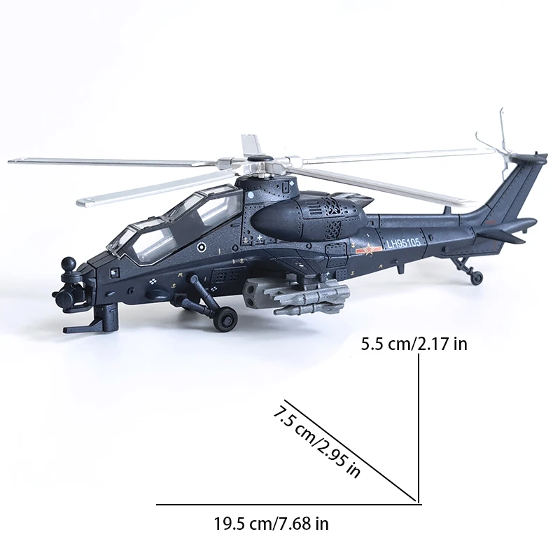1/72 DIY Toy Chinese Z-10 EC-665 Tiger AH64 KA52 Assembled Armed Helicopter Military Model For Xmas Gift Home Collection