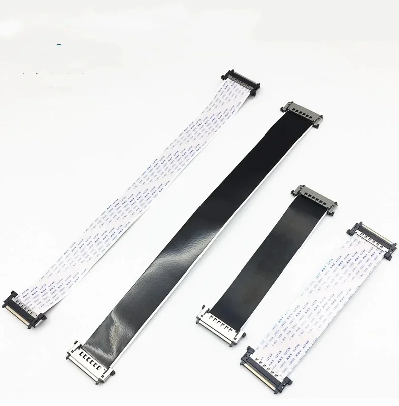 51Pin I-PEX 4K LVDS Ultra HD LCD Strip Cable 0.5mm pitch AWM 20861 20706 105C 60V VW-1 V-by One 51P FFC Double Head