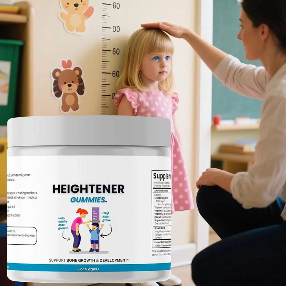 60 Pcs for 5 Age+ Height Gummies Supplement Nutritional Energy Enhance Immunity Maintain Bone Children Growth Health Food