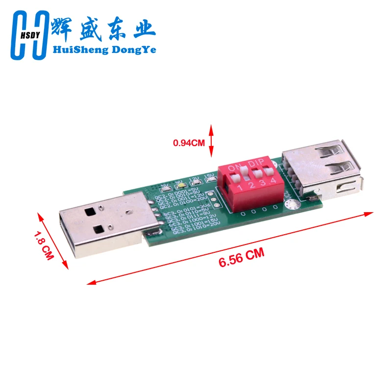 QC2.0 QC3.0 Deception Aging Detection Fast Charging Adapter Test Board USB Interface 5V/9V/12V/15V/20V Trigger Voltage Detector