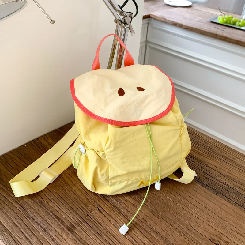 HAEX Macaroon Women Backpacks 2025 Kawaii Fruit Light Nylon Mochilas Para Mujer Casual Daily Outgoing Dopamine Bag Female