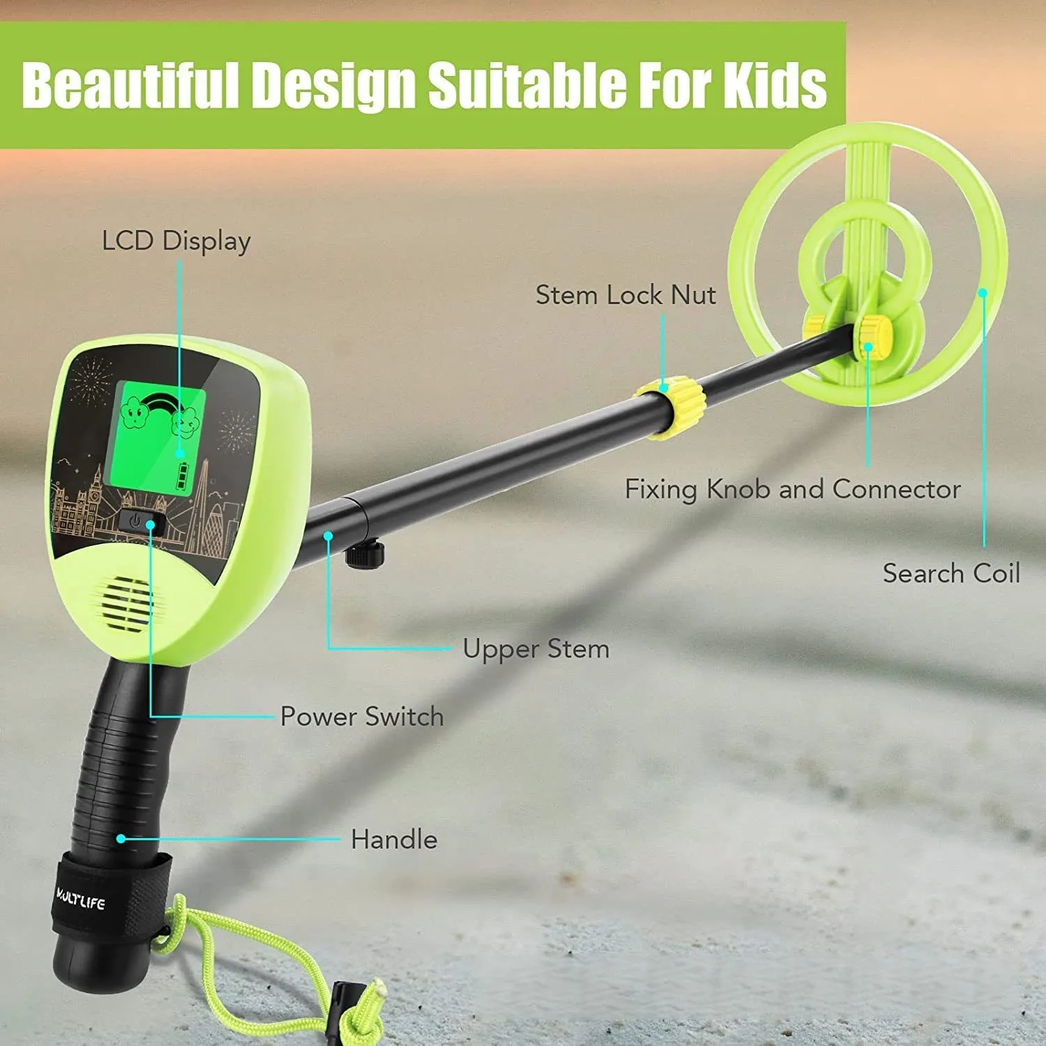 MD-1015 Underground Metal Detector Gift for Children Science Education Parent-Child Activities Simple Metal Detection