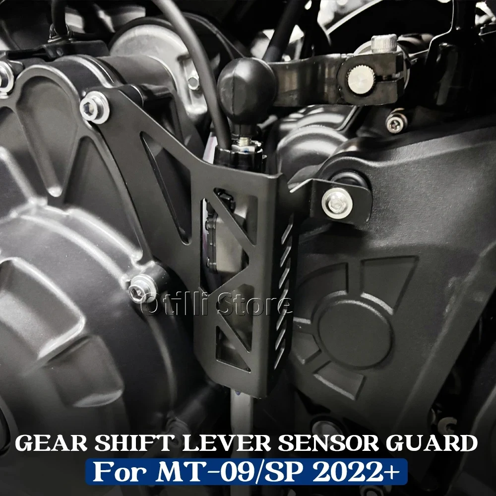 

Gear Shift Lever Sensor Guard Cover Protector Black CNC Aluminum For YAMAHA MT09 MT-09 SP Tracer9GT 2025-2021 Tracer 9 GT 9GT