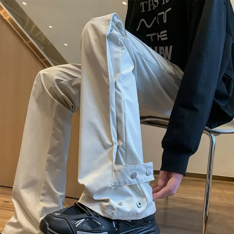 

American Functional Style Slightly Flared Men's High Street Handsome Loose Casual Assault Trousers