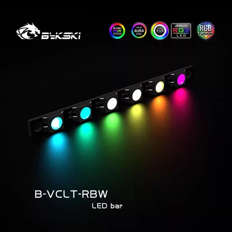 20cm Replace LED RGB Strip only for Bykski CPU/GPU Water Block Modify/12V RGB 4PIN or 5V RBW 3PIN Header to AURA SYNC/B-VCLT-RBW