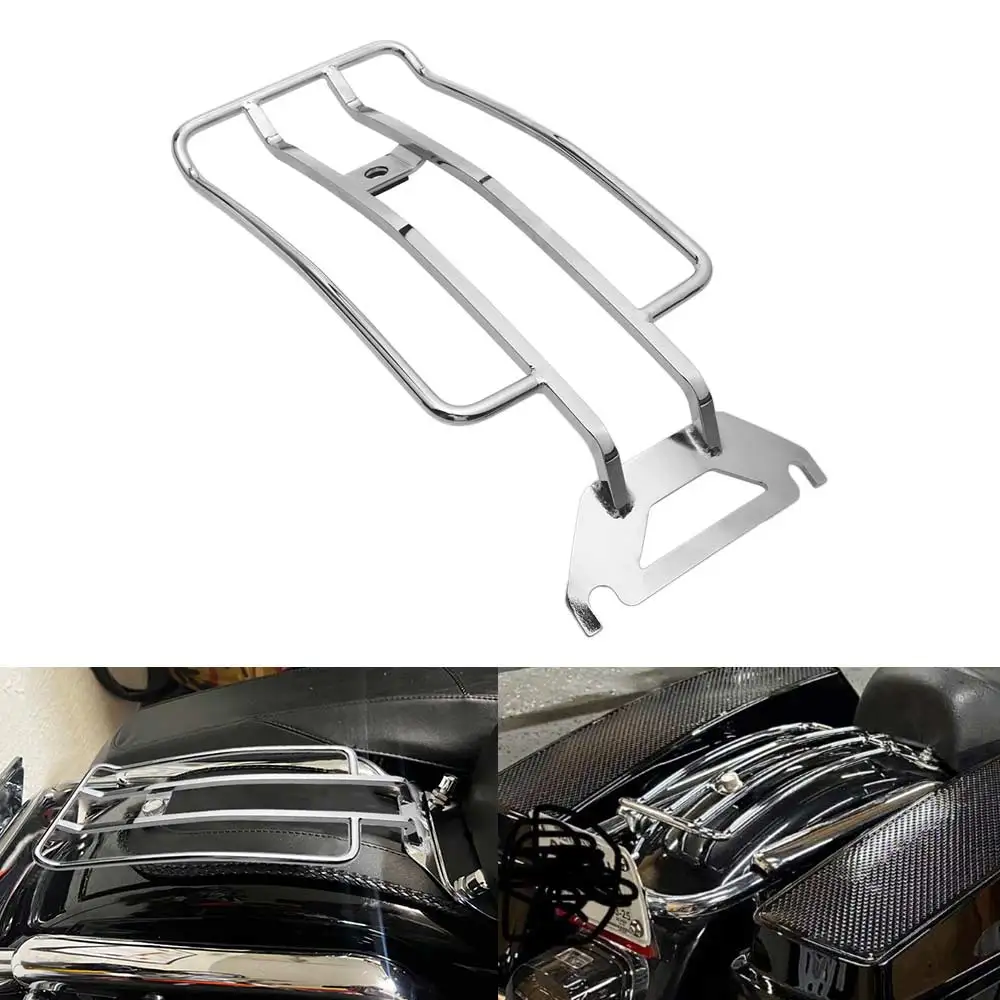 

Багажник на крышу превосходного качества и повышенной прочности для Harley Davidson Touring Road King Electra Glide Road Glide 1998-2008, металлический, хромированный