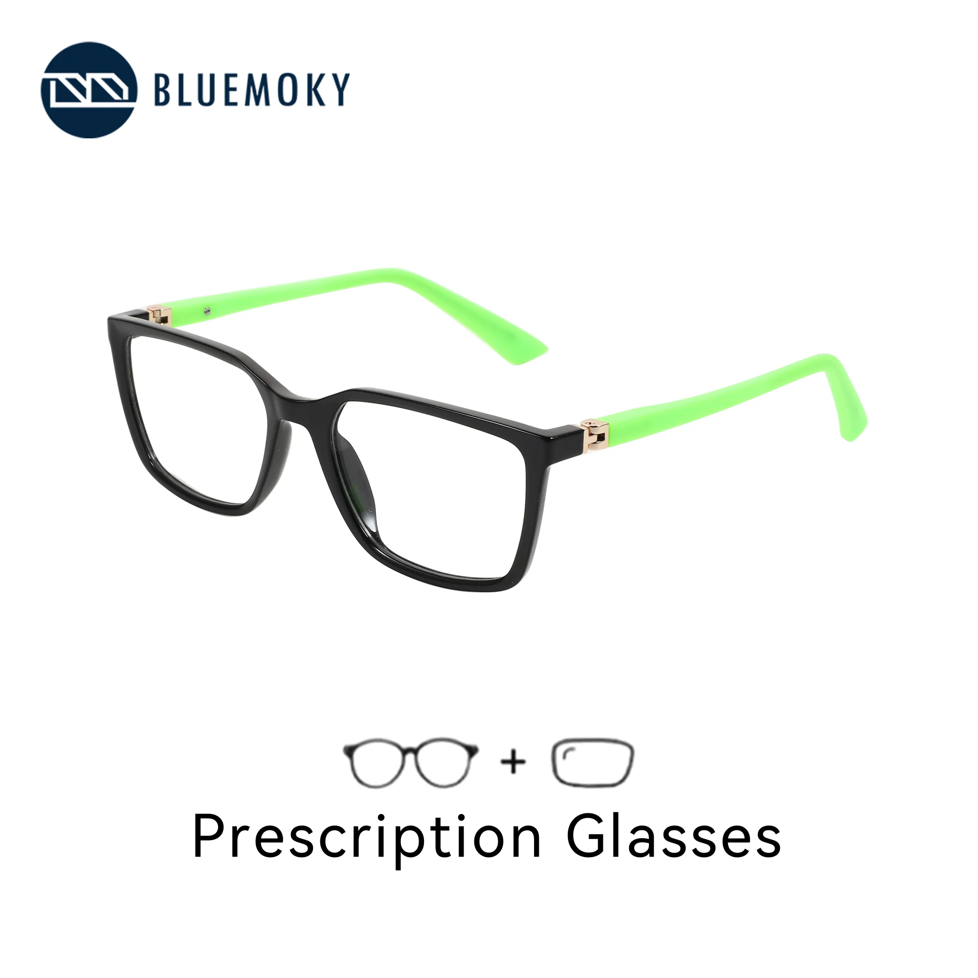 BLUEMOKY XS Size Rectangle Progressive Glasses with Prescription For Men High Quality Vision Eyeglasses Myopia Eyewear for Sight
