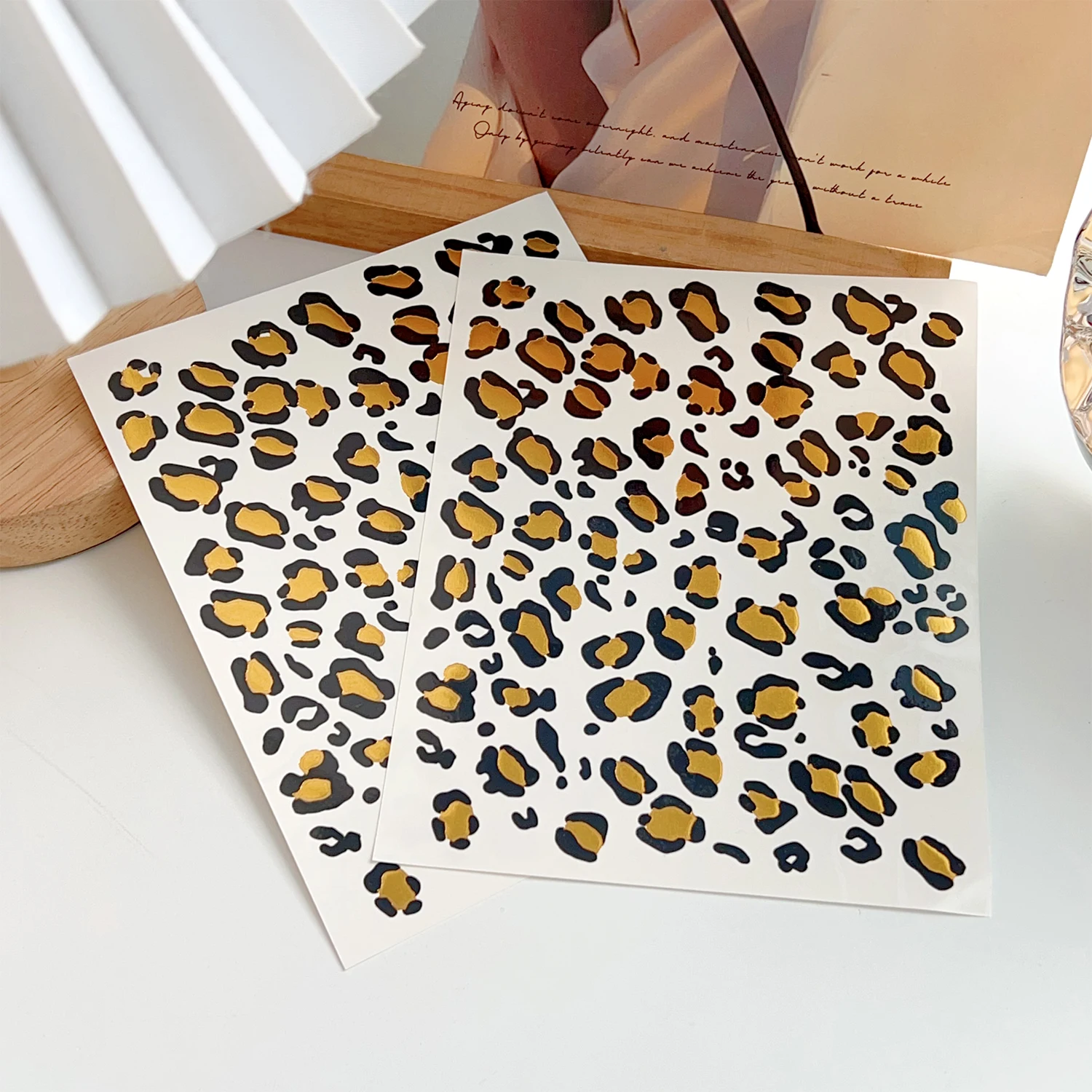 Leopard Print Temporary Tattoo Sticker Waterproof Disposable Tattoo Sticker Face Body Retro Water Transfer Fake Tattoos Decals — zdjęcie 7
