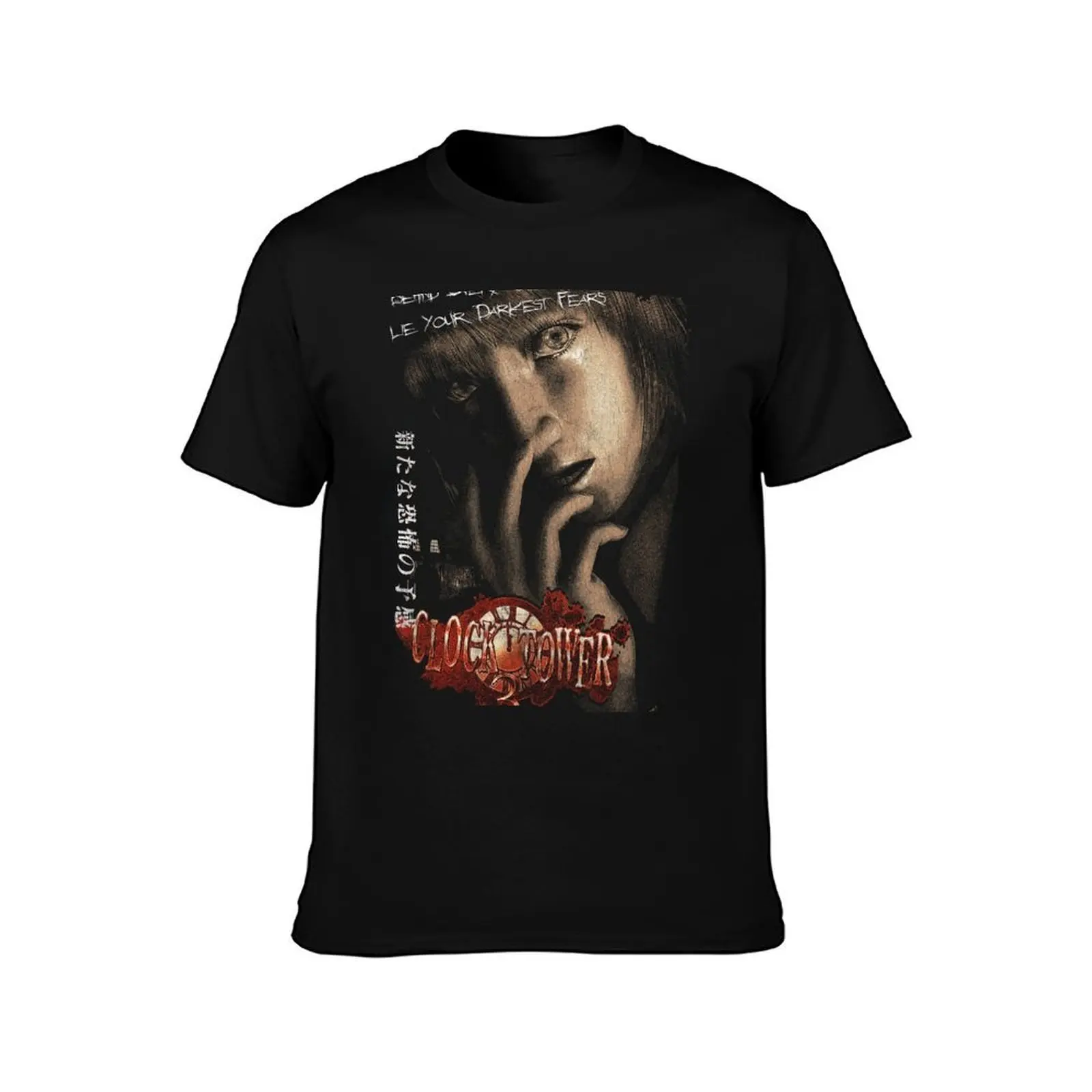 Clock Tower 3 T-Shirt, Summer Casual Cotton Tee, Oversized Streetwear Tops, Vintage Graphic Print, Loose Fit Short Sleeve