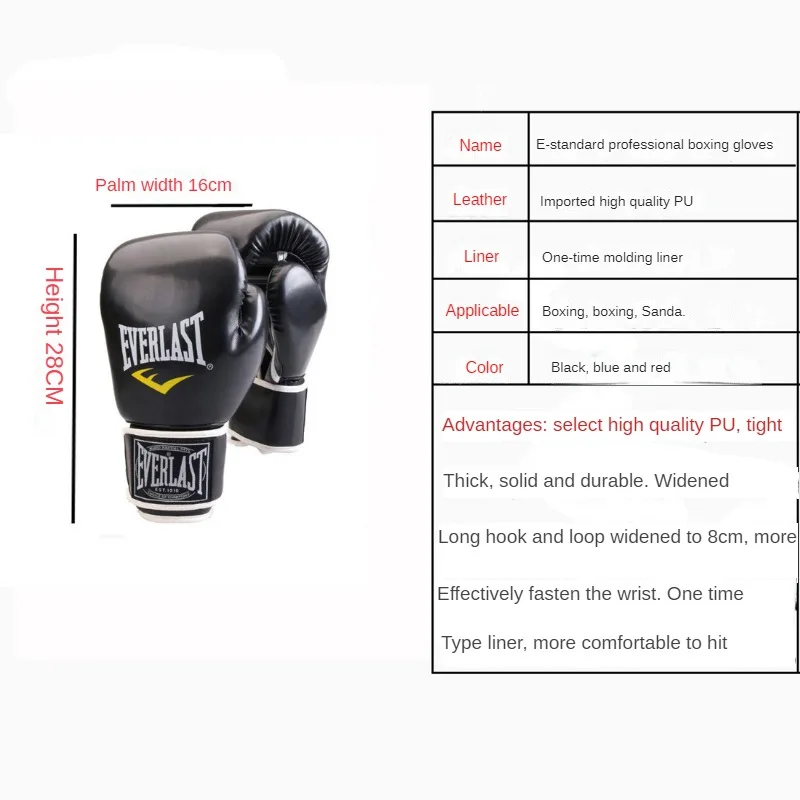 Gants de boxe avec sac de sable pour hommes et femmes, gants d\'entraînement simples pour enfants et adultes, gants de compétition de taekwondo,