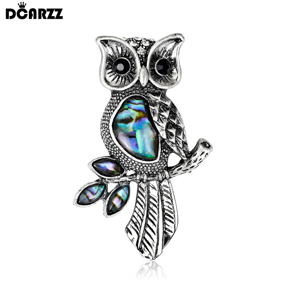 DCARZZ Vintage Owl Brooch Animal Series Backpack Lapel Dress Suit Pin Badge Decoration Jewelry for Women Men