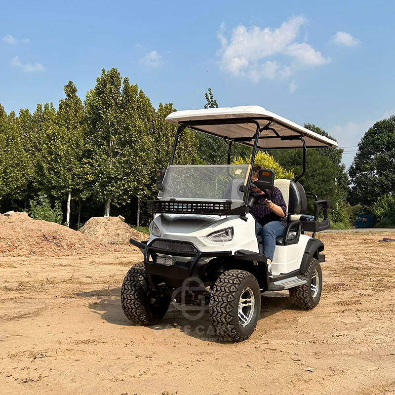 Lithium Battery Electric Utility Golf Cart 4KW 48V AC Motor Electric Golf Cart for Hunting Beach Resort