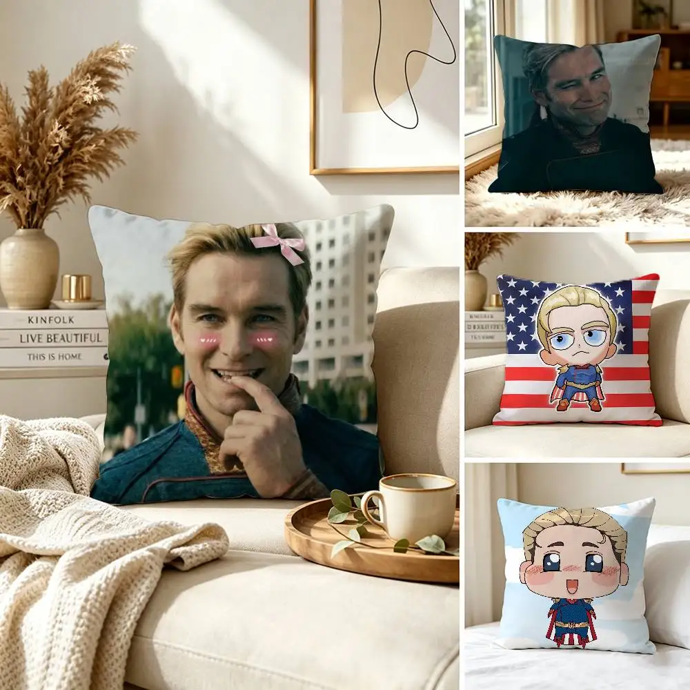 H-Hit Series The Boys Homelander Pillow Case for Sofa Living Room Home office Decor Protective Cover