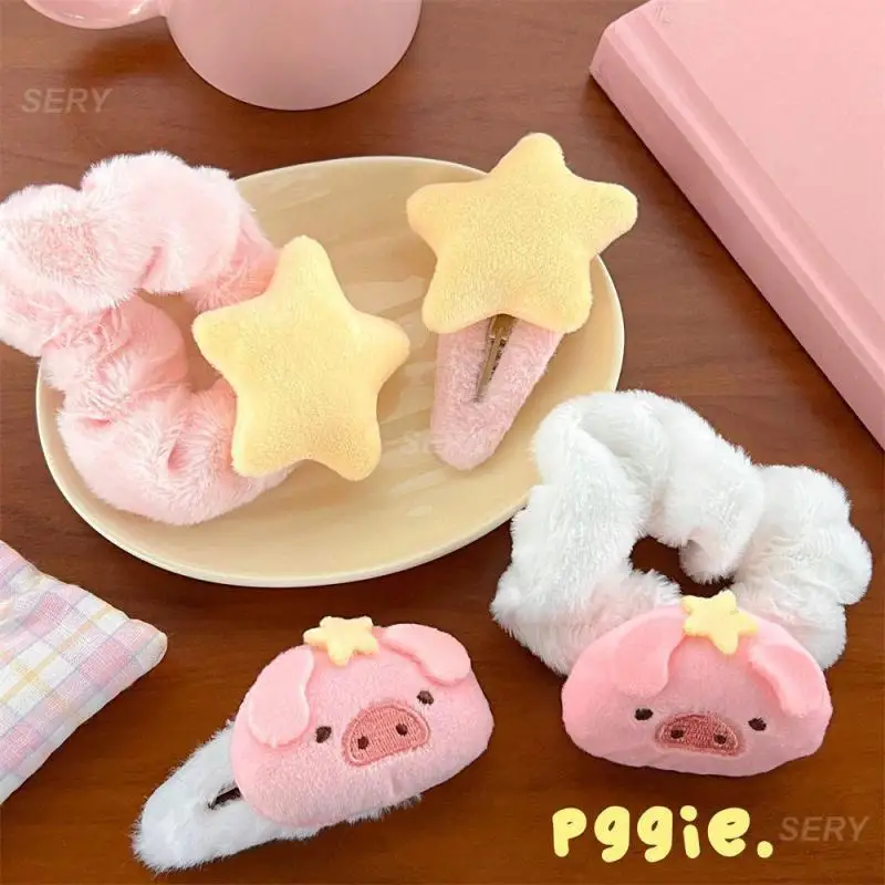 Piggy Headband Soft Plush Lovely Hairpin Fashionable Hair Accessories Cute Hair Tie Cute Cartoon Fashionable Piggy Hairpin