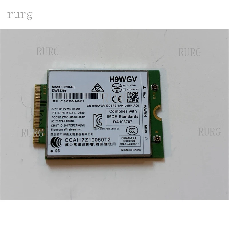 R+  H9WGV DW5820e NEW FOR Fibocom L850-GL LTE/WCDMA 4G WWAN Card W119