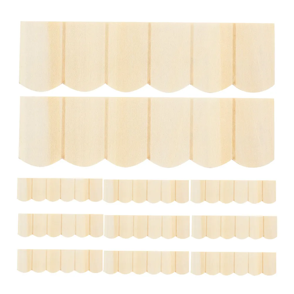 

36Pcs Wooden Dollhouse Roof Tiles Miniature DIY Garden Roofing Accessories for Mini Furniture Decoration Dollhouse Accessories