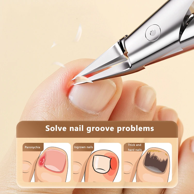 Professioneller Edelstahl-Nagelzangen für eingewachsene Zehennägel, Paronychie-Korrektur, Nagelrillen-Zange, Pediküre-Maniküre-Salonwerkzeug