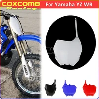 Placa de matrícula delantera de plástico para motocicleta, carenado de registro, Dirt Pit Bike, para Yamaha YZ125, YZ250F, YZ450F, WR250F, WR450F, 2006-2014