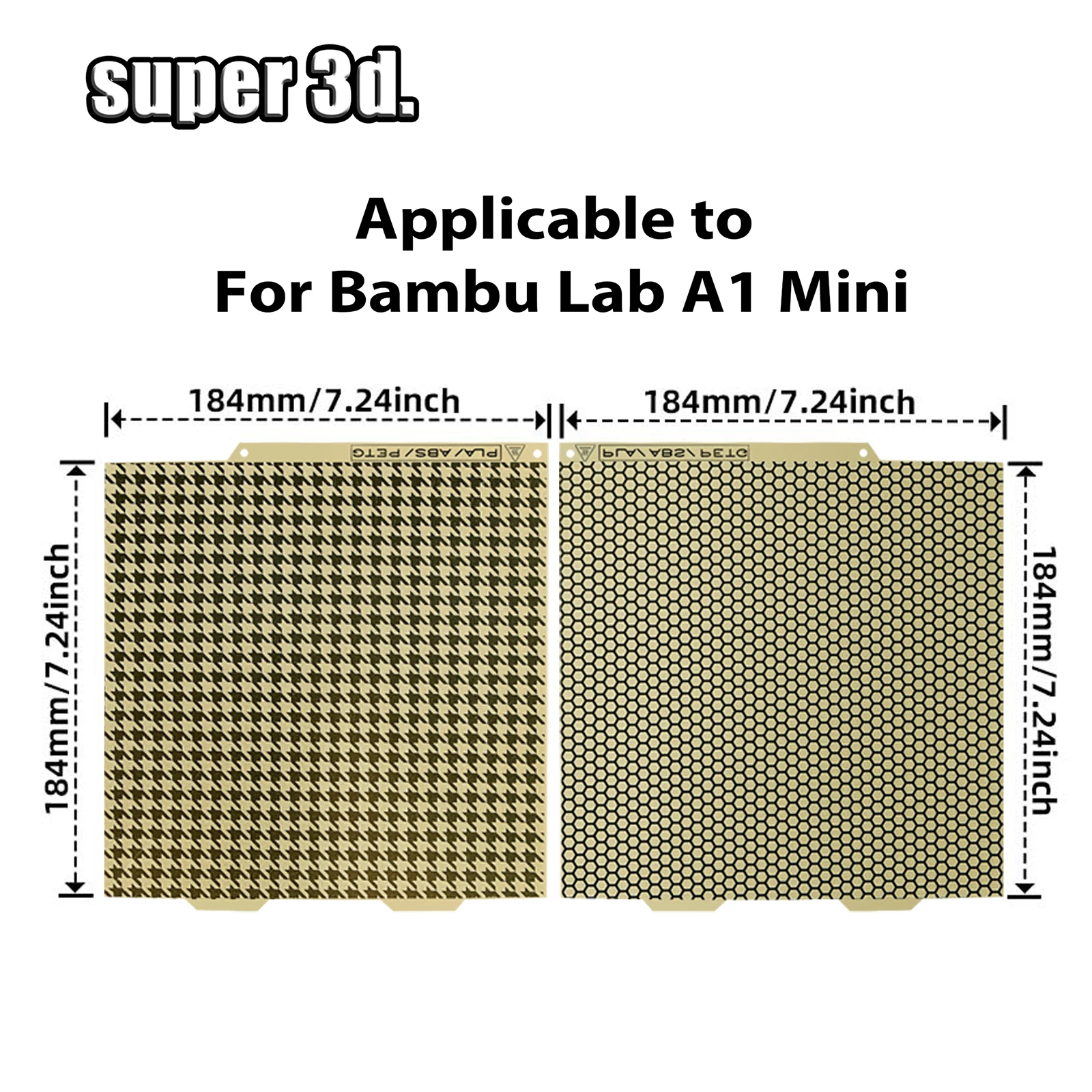 

Bambu Lab A1 Mini Build Plate Double Sided PEI Honeycomb Bed Spring Steel Sheet PEI Sheet 184x184 Bambulab A1 Mini Accessories