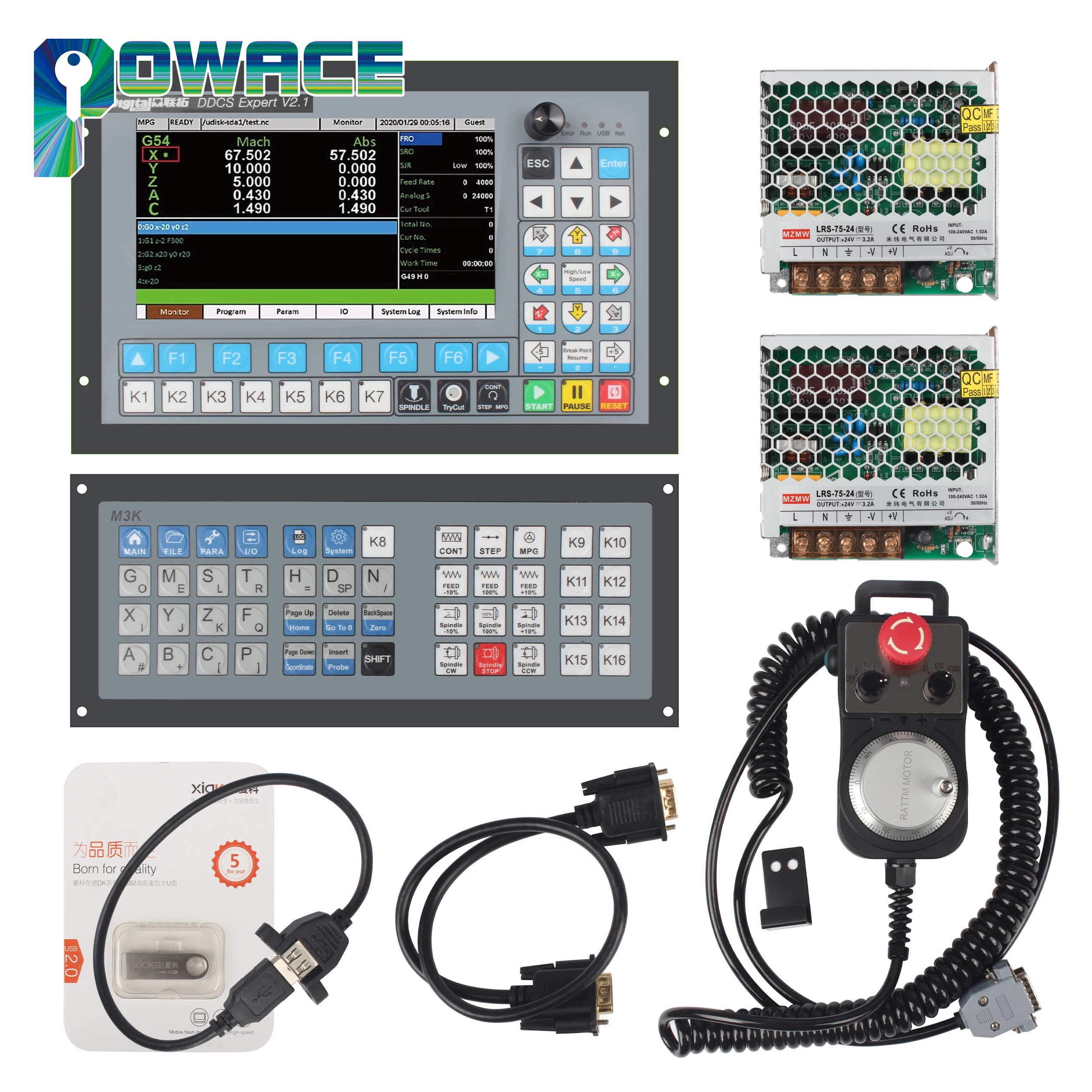 【EU】Cnc Ddcs- Expert 3/4/5 Axis Off-line Controller Supports Closed-loop Stepper /Atc Controller To Replace Ddcsv3.1 Ddcsv4.1