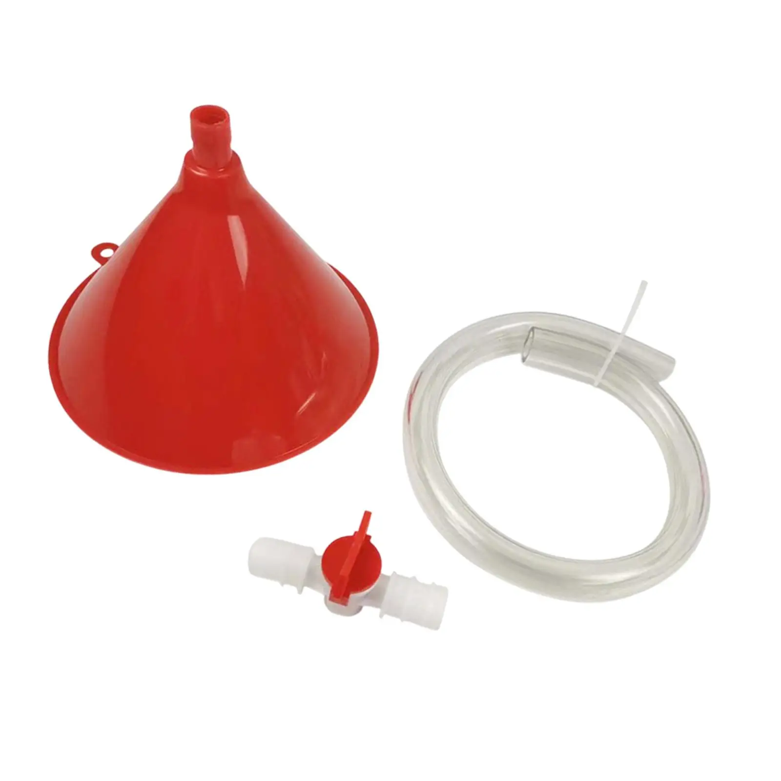 Beer Funnel Kink Free Tube Wide Mouth Portable Transmission Funnel with Valve Hose for Birthday Halloween Weddings College