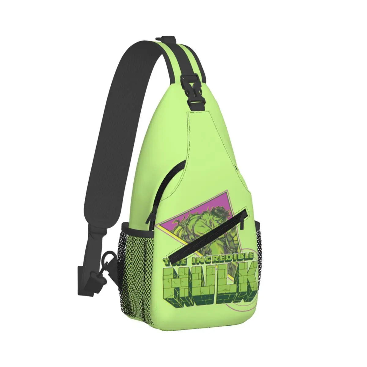 Custom The Incredible Hulk Shoulder Crossbody Chest Backpack Men Women Shoulder Chest Bags Sling Bag for Traveling Cartoon Bags