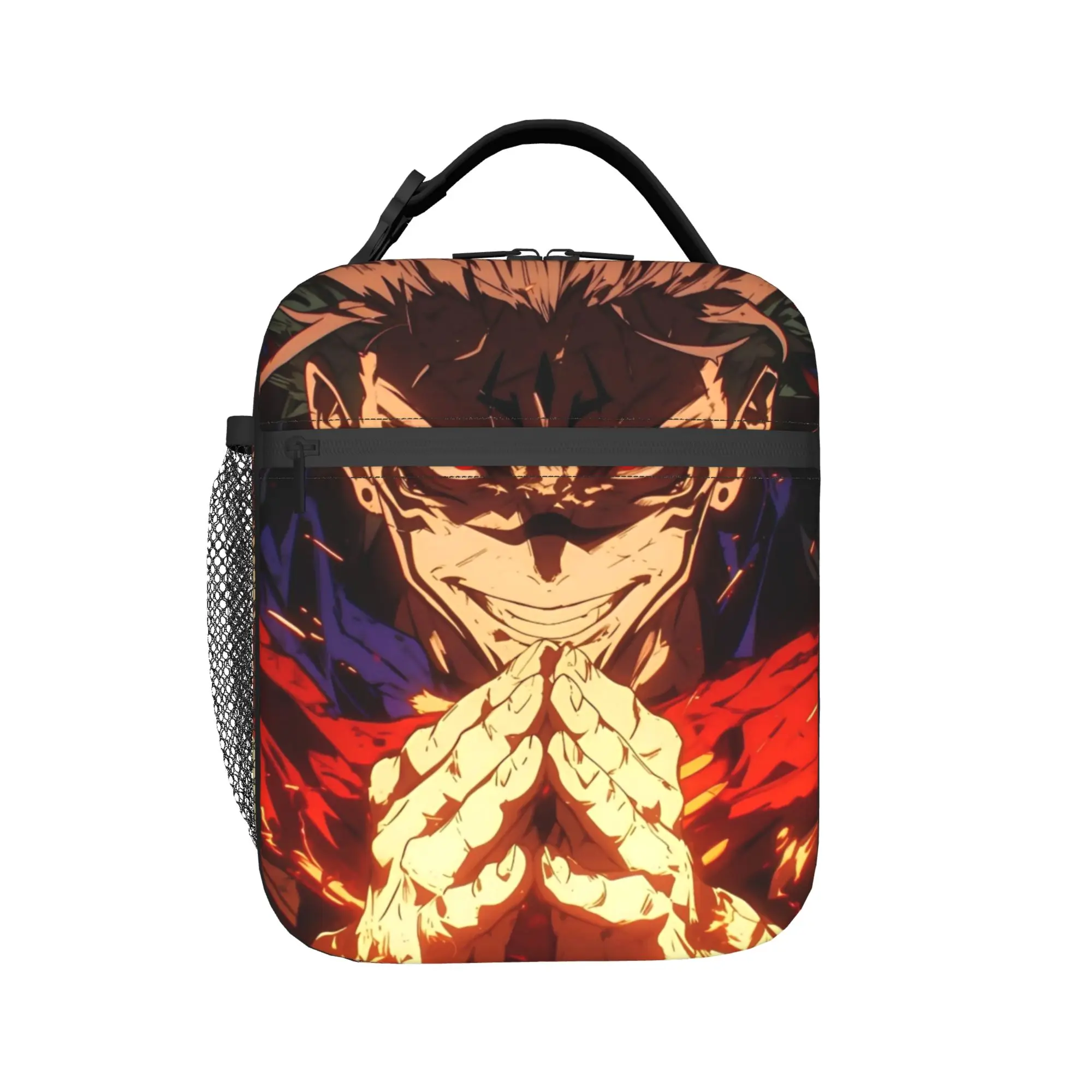 Ryomen Sukuna Insulated Lunch Bags Cooler Bag Reusable,Lunch Container Jujutsus Kaisens Anime High Capacity Lunch Box Tote