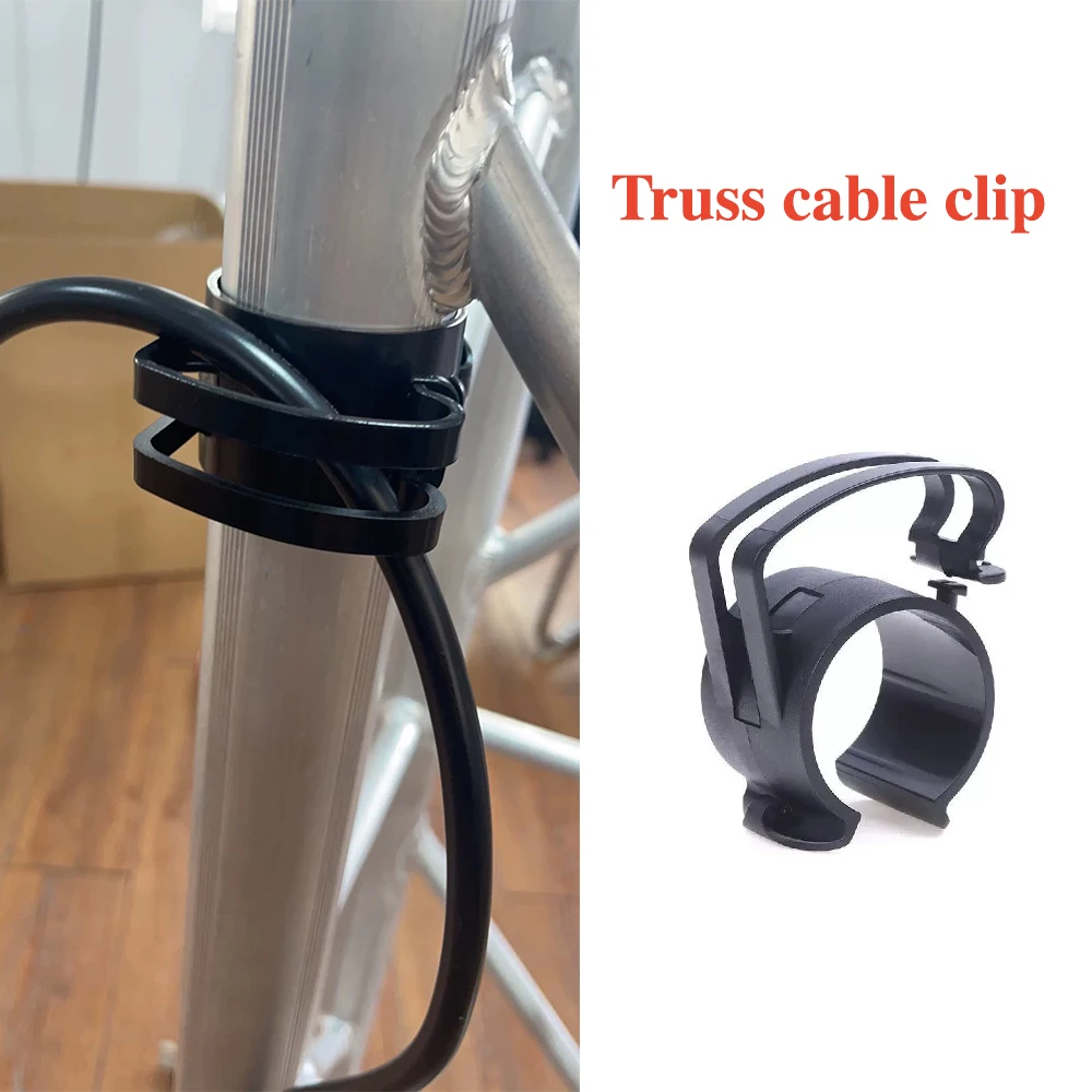 Imagem -05 - Clipes de Plástico para ac Power Cord Dmx Cabos Organizando Clip Alumínio Truss Stage Lighting Stand Tube Clamp Wire Management 10 Pcs