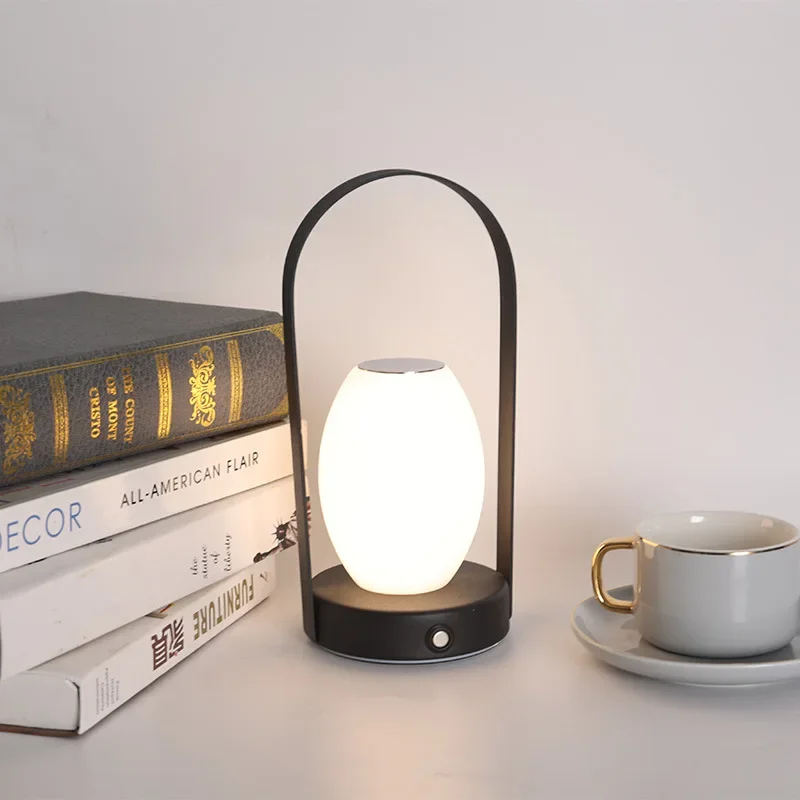 LED Portable Minimalist Desk Lamp Remote Control Charging Portable Sleep Lamp Nordic Desktop Atmosphere Bedside Lamp