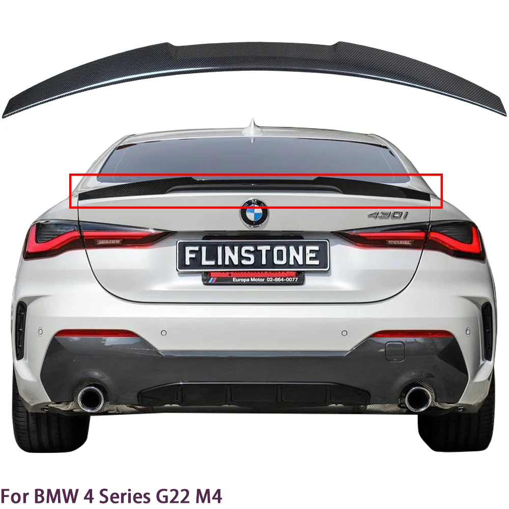 

For BMW 4 Series G22 Coupe/M4 G82 M4 Style Carbon fiber Rear Spoiler Trunk wing 2020-2025
