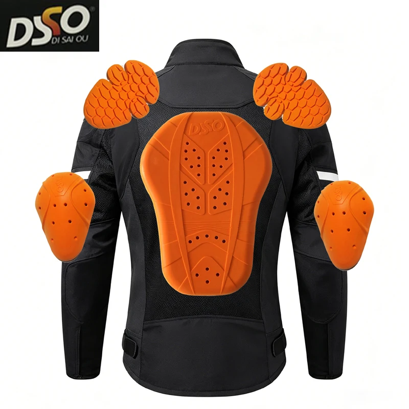 

DSO Motorcycle Riding Armor Removable Non Newtonian Fluid Slow Rebound Back Chest Protector Adventure Suit