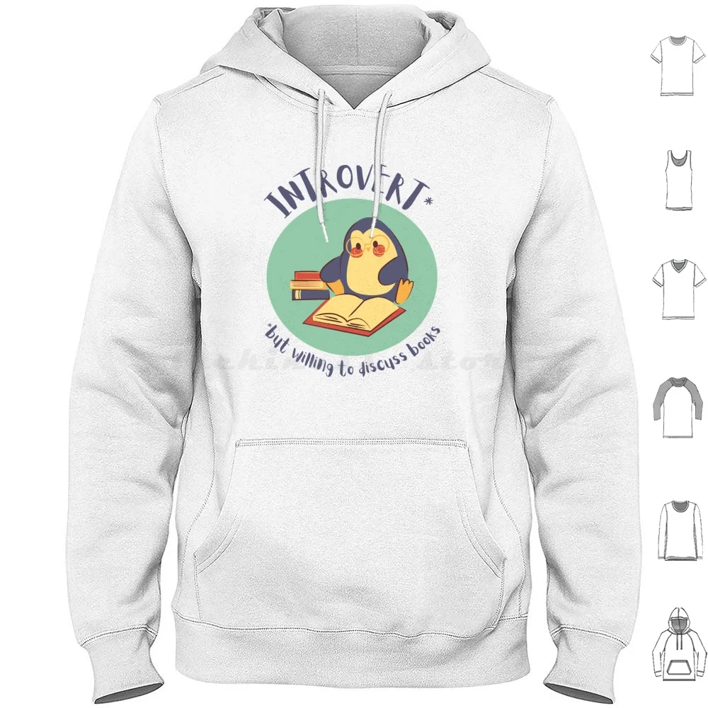 Introvert But Willing To Discuss Books Hoodie Cotton Long Sleeve Introvert But Willing To Discuss Books Introverted Cute