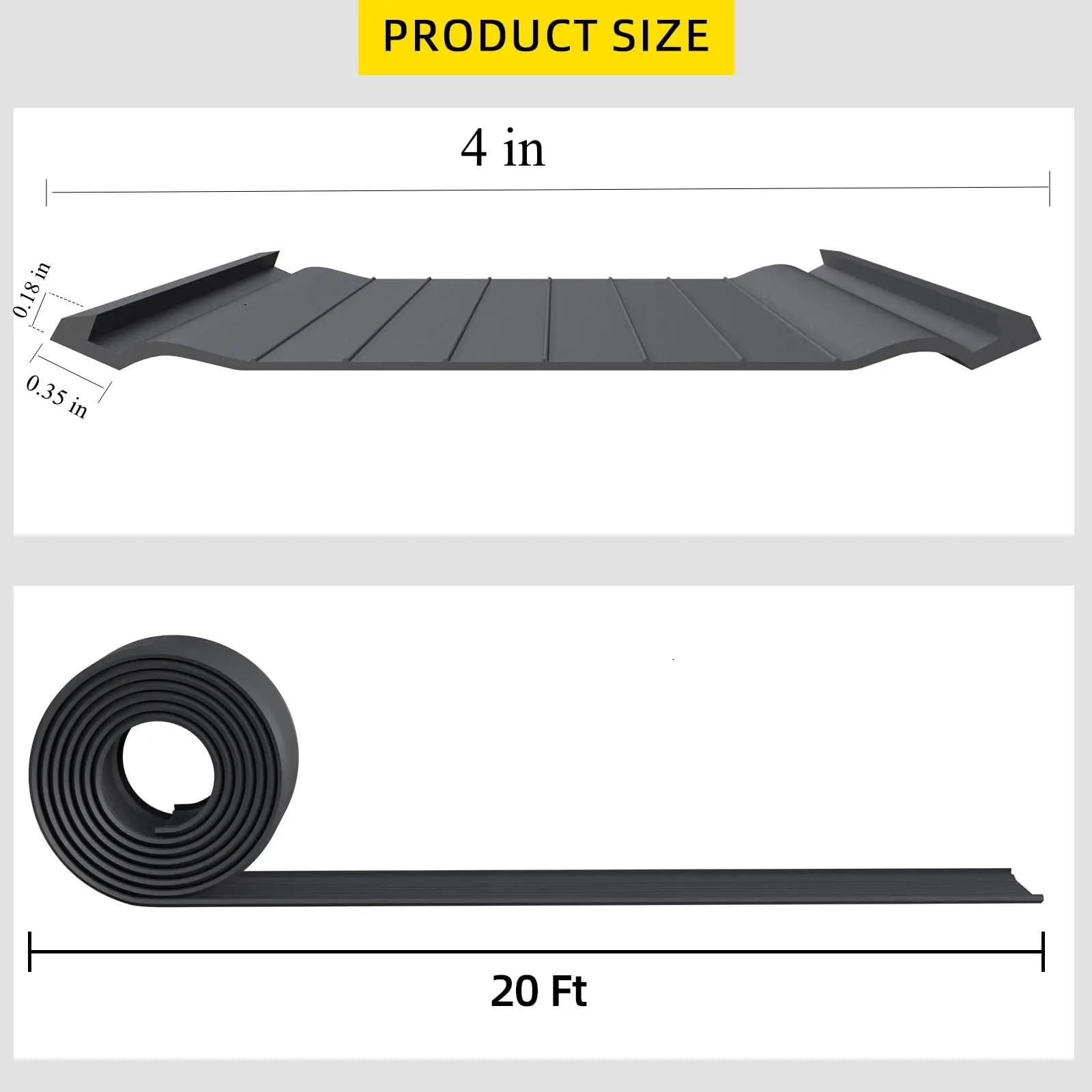 Borracha inferior Tempo selo para a porta da garagem, 20 pés de substituição do selo para descascamento, único Slot Design