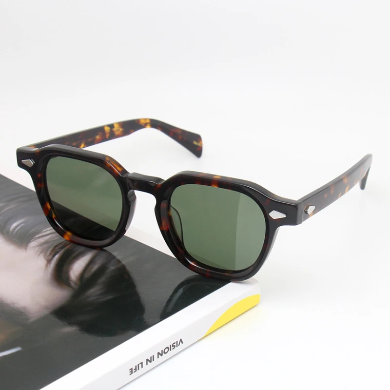 

Vintage Anti-ultraviolet Polarized Sunglasses Men Trendy Acetate Square UV400 Sun Glasses Women Brand Design Driving Sunglass