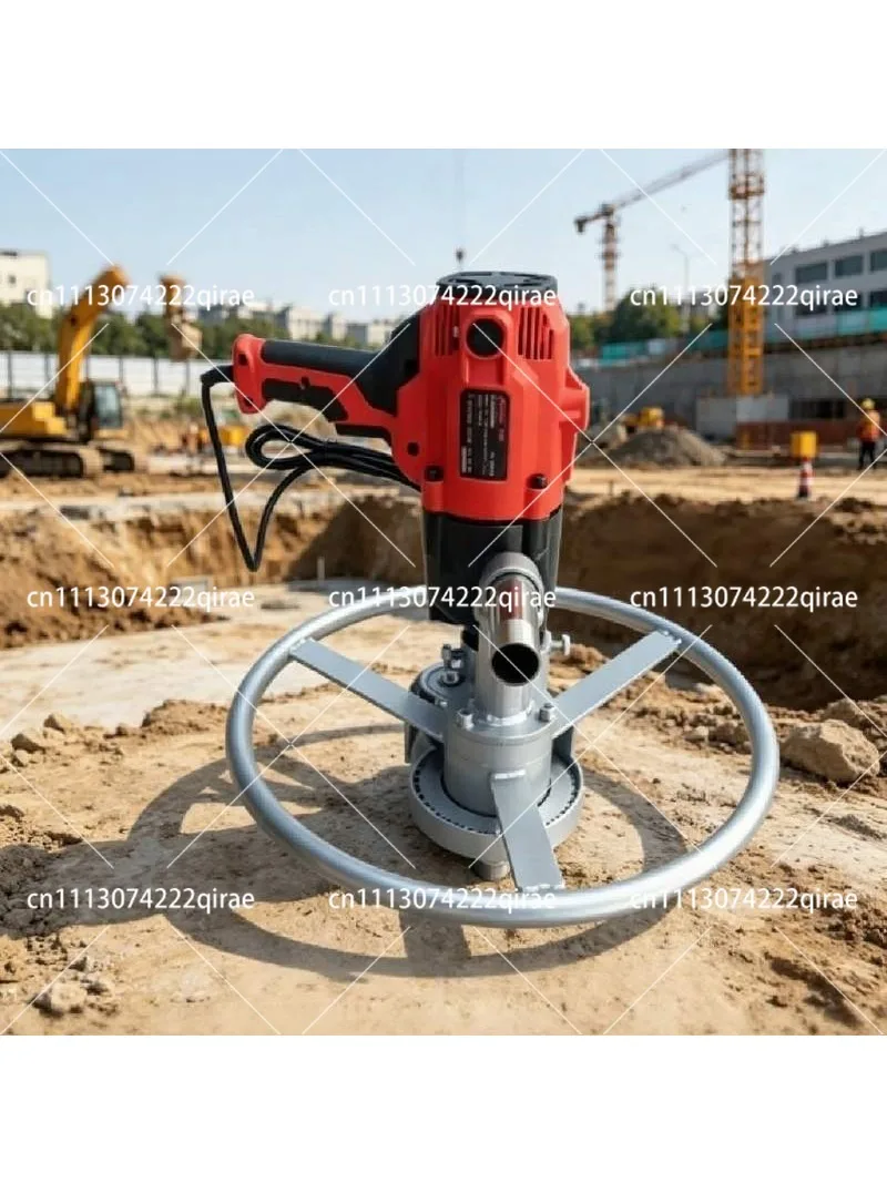 Electric Handheld Well Drilling Machine, Household Water Well Drill Rig with Matching Drill Rod & Bit