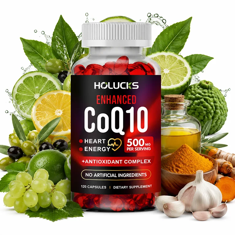 Liposomal CoQ10 Supplement, with Citrus Bergamot, Grape Seed, Support Cardiovascular and Heart Health, Beautify Skin, Immune