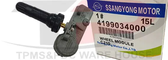 4x 4199034000 TPMS Tyre Pressure Monitor System Sensor Fits Ssangyong Korando Rexton Rodius