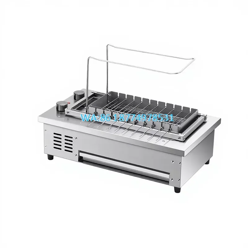 Wmwmnu for Stainless Steel 8 Skewers 16 Skewers Indoor Smokeless Kebabs Roaster Bbq Chicken Meat Table Rotisseries Grill