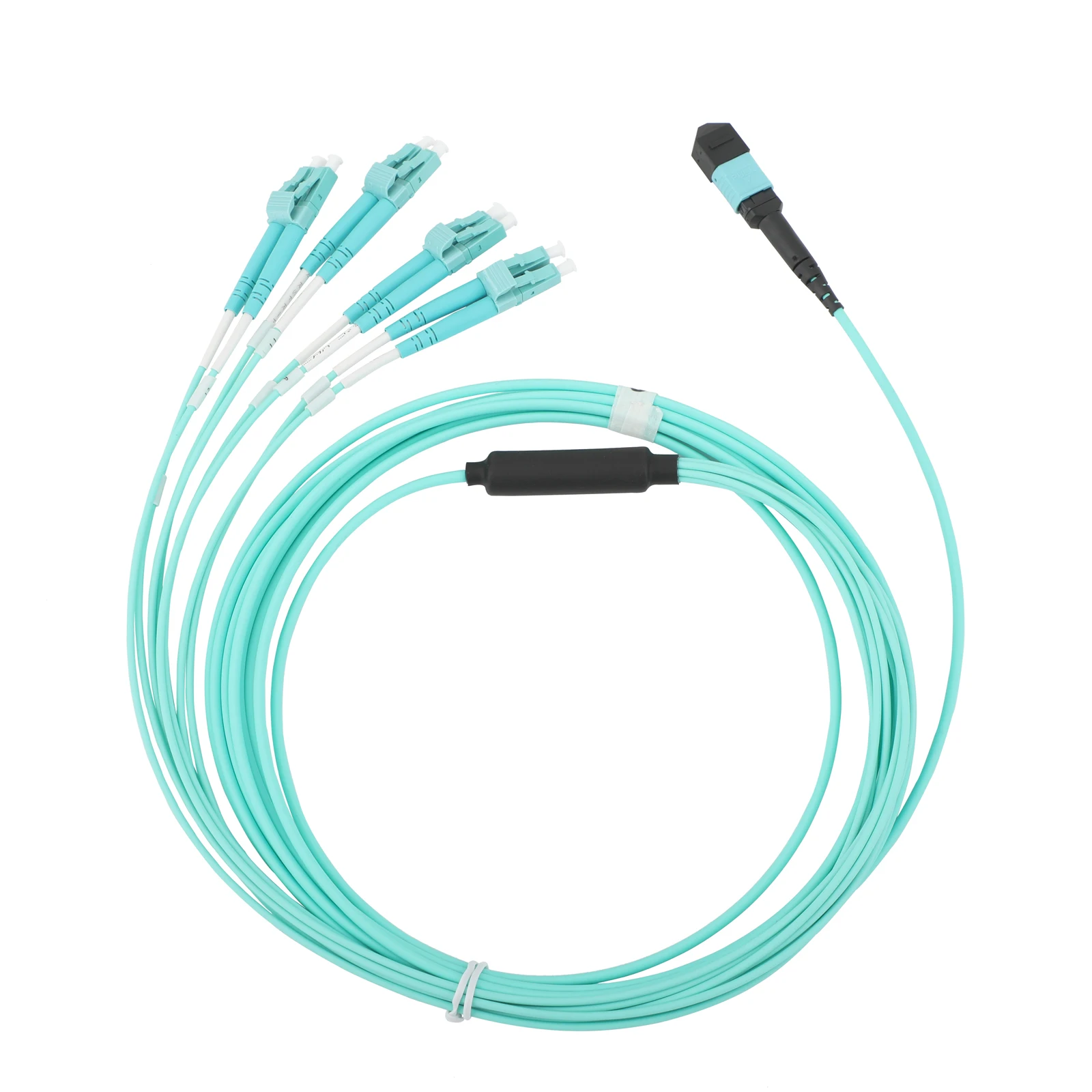 1 قطعة 10 جرام المتعدد 8-core MPO إلى 8LC OM3 الألياف تمديد كابل 1 متر/3 متر/5 متر الألياف البصرية التصحيح الحبل