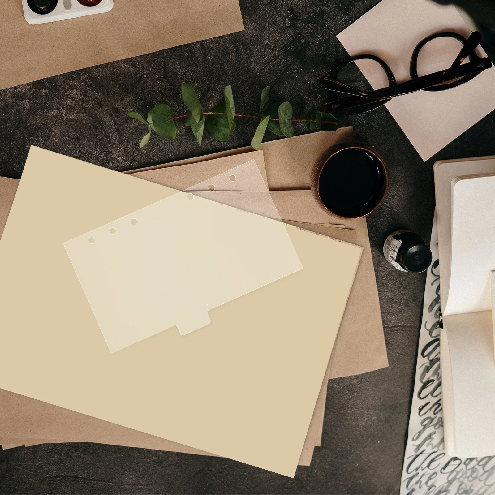 6Pcs Clear Acrylic Notebook Binder Transparent Refillable Journal Cover DIY Planner Shell Budget Binder Organizer